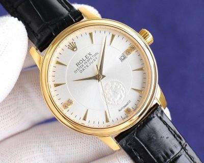 Rolex Datejust 8215 Movement 40mm 316L Steel 48H Waterproof 100m White/Gold Face Watch